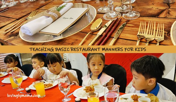 restaurant manners for kids - basic restaurant manners for kids- teaching kids - fine dining for kids - homeschooling in bacolod - fine dining setup - Bright Kids Preschool
