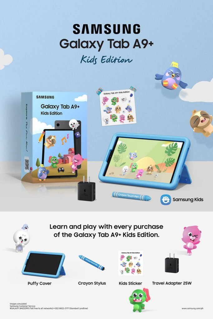 edutainment, mid-range tab for kids, tab for kids, Philippines, Samsung tablet, Galaxy Tab A9+ Wifi Kids Edition, Galaxy Tab A9+, learning, learning tablet, tablet for kids