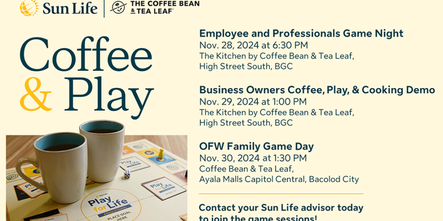 Sun Life's Coffee and Play for Life - Coffee Bean and Tea Leaf - CBTL